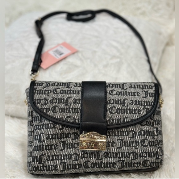 Juicy Couture Black and Gray Crossbody Bag - Picture 2 of 6